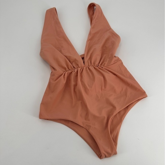 Tori Praver Deep V Plunge One Piece Swimsuit Swim Size XS - Picture 2 of 5